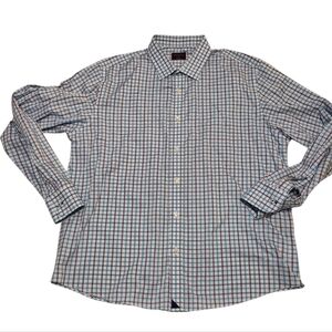 UNTUCKit Blue and Red Plaid Casual Shirt XL